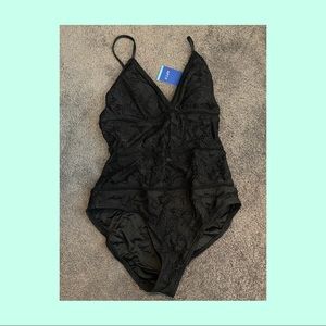 black lace one piece